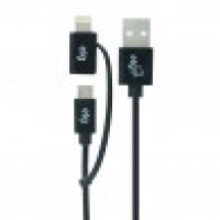 CABO USB 2 EM 1 LIGHTNING APPLE/MICRO USB ELG 1MT M8510 - HOMOLOGADO CABO USB 2 EM 1 LIGHTNING APPLE/MICRO USB ELG 1MT M8510 - HOMOLOGADO